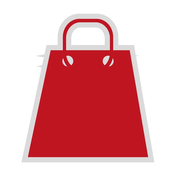 Röd Shoppingväska ikonen — Stock vektor