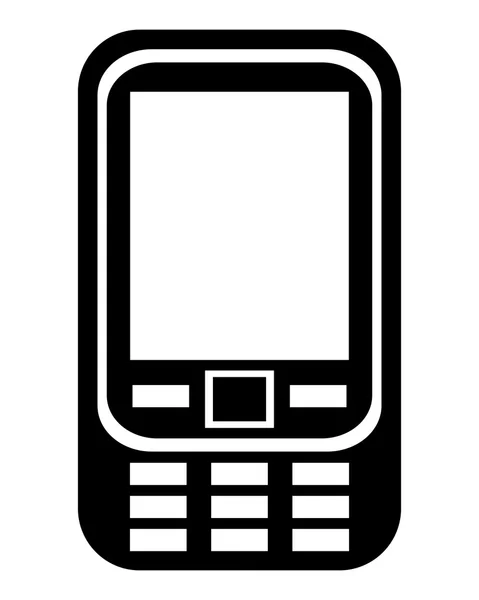 Cellphone met verschillende knoppen onder scherm pictogram — Stockvector