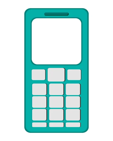 Cellphone met verschillende knoppen onder scherm pictogram — Stockvector