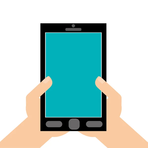 Mobiele telefoon met touchscreen pictogram — Stockvector