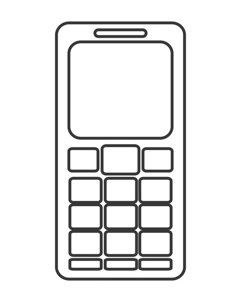 Handy mit mehreren Knöpfen unter dem Bildschirm-Symbol — Stockvektor