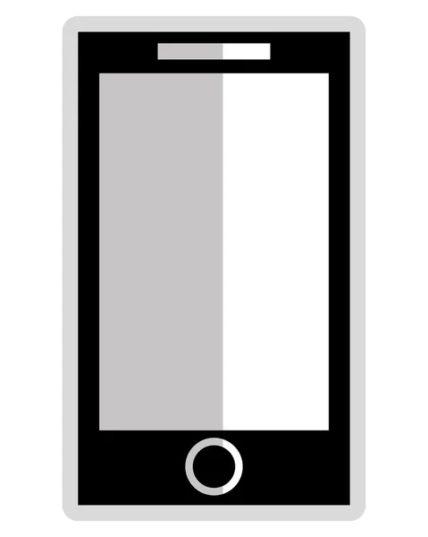 Teléfono móvil con icono de pantalla táctil — Vector de stock
