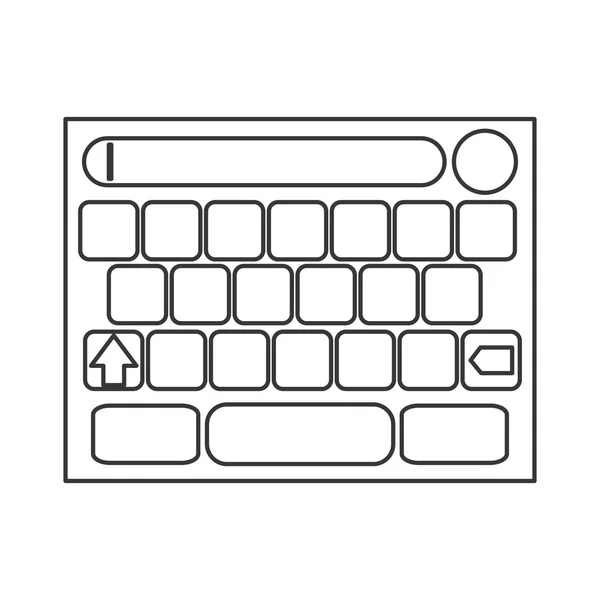 Icône clavier à écran tactile — Image vectorielle