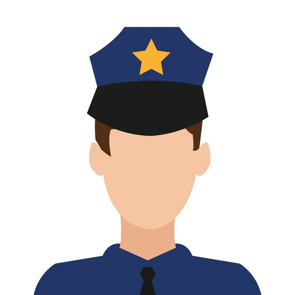 Policejní důstojník ikona — Stockový vektor