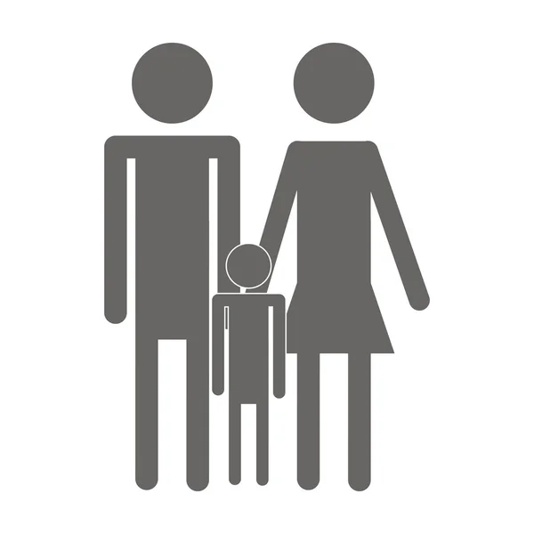 Conventionele familie pictogram — Stockvector