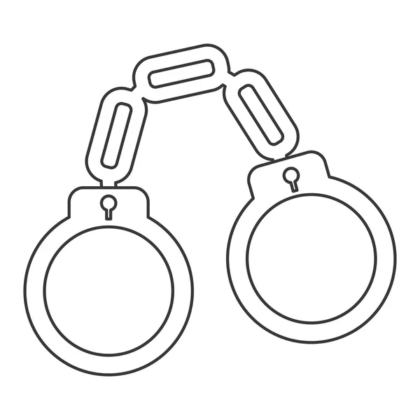 Chain handcuffs icon — Stock Vector