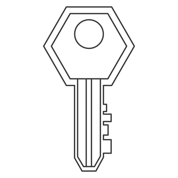 Einzelnes Schlüsselsymbol — Stockvektor