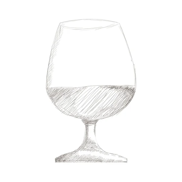 Glas Wein oder Schnaps — Stockvektor