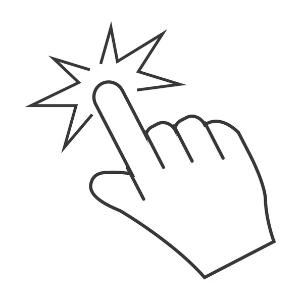 Pictogram van een aanwijzer hand — Stockvector