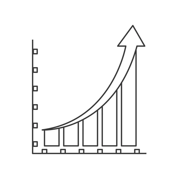 Graph on board icon — Stock Vector