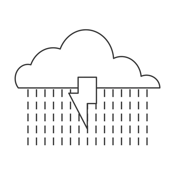 Σύννεφο με αστραπή εικονίδιο ray και βροχή — Διανυσματικό Αρχείο
