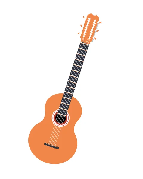 Ícone de guitarra acústica — Vetor de Stock