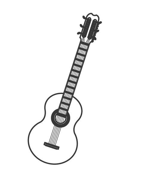 Icono de guitarra acústica — Vector de stock