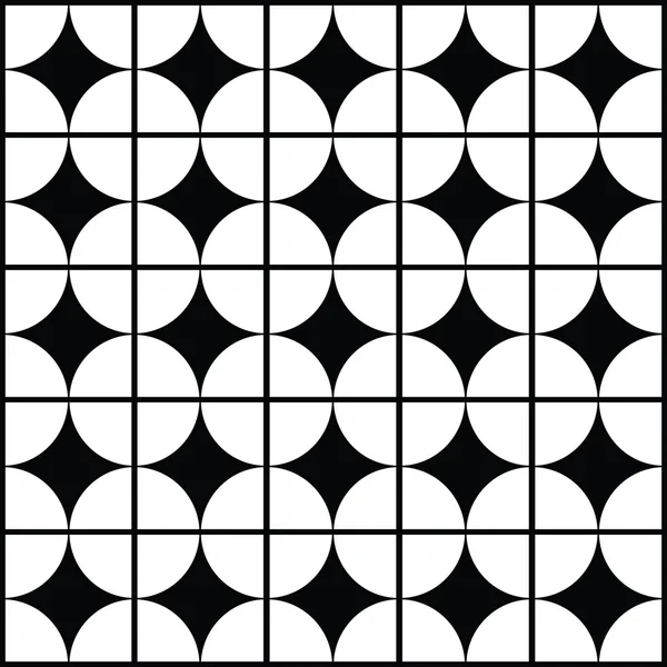 Schwarz-weiße geometrische Hintergrundmuster — Stockvektor