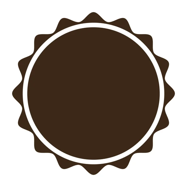 Brown circular badge icon — Stock Vector