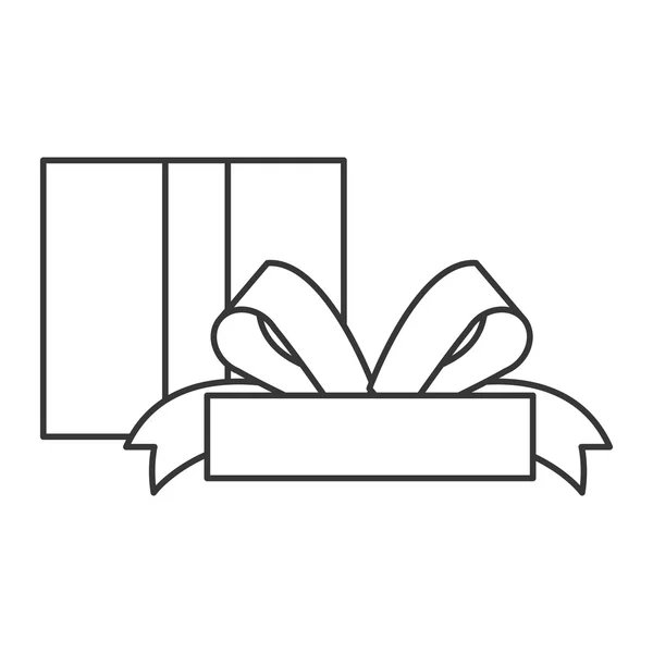 Caja de regalo con icono de arco — Vector de stock