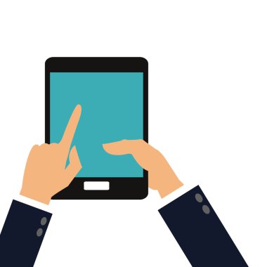 cep telefonu simgesi tutan el