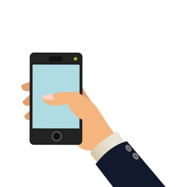 cep telefonu simgesi tutan el