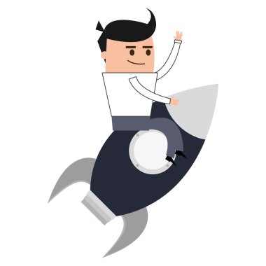 işadamı roket simgesini