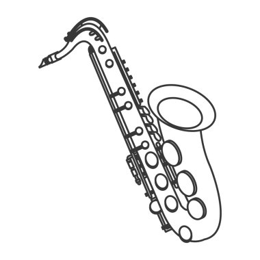 Detaylı saksafon simgesi