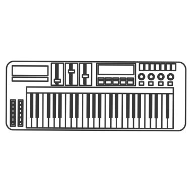 Elektronik piyano klavye simgesini