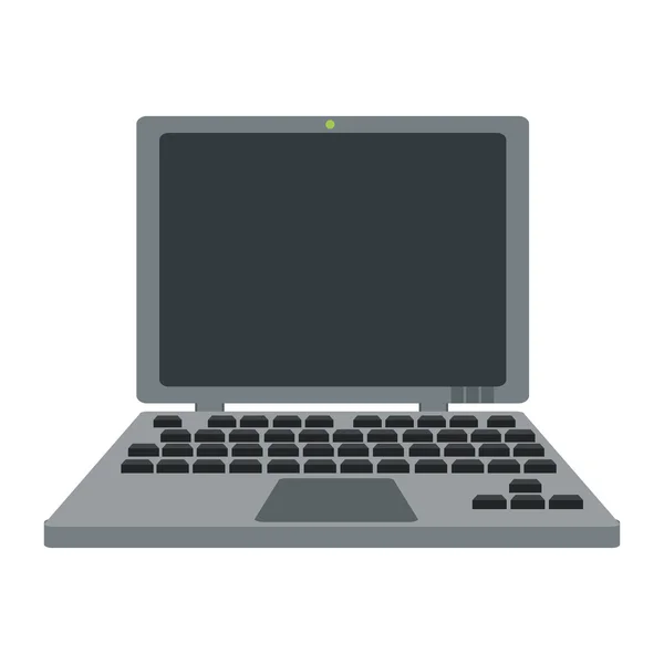 Laptop met details pictogram — Stockvector