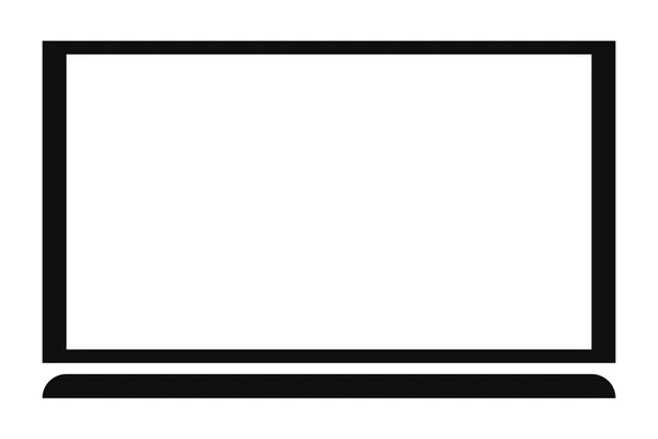 Pantalla plana TV monitor icono — Archivo Imágenes Vectoriales
