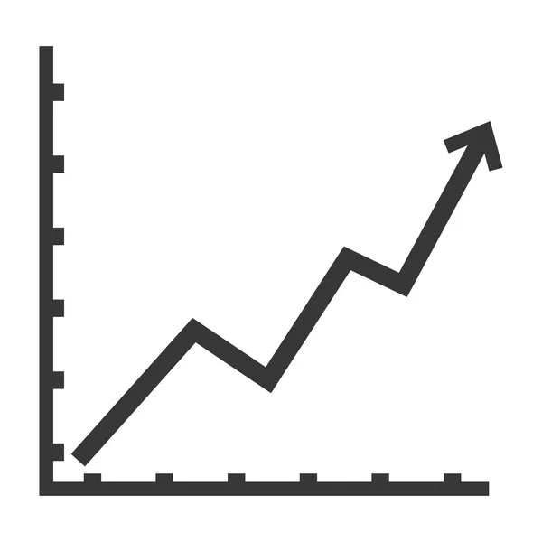 Gráfico con icono de flecha — Vector de stock