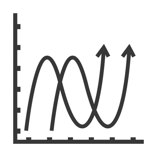 Gráfico con icono de flecha — Vector de stock