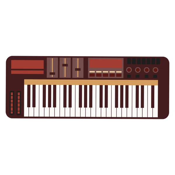 Icône clavier piano électronique — Image vectorielle