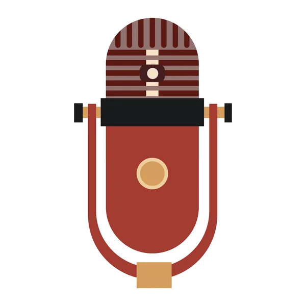 Icono de micrófono vintage — Vector de stock