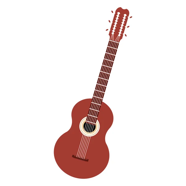 Ícone de guitarra acústica — Vetor de Stock