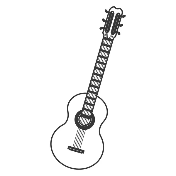 Icono de guitarra acústica — Vector de stock