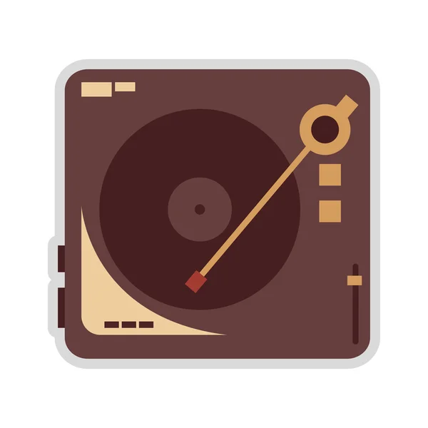 Vinilo icono del reproductor de discos — Vector de stock