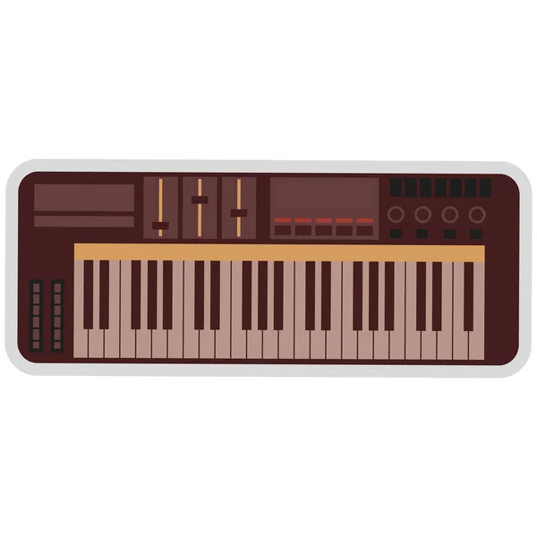 Icône clavier piano électronique — Image vectorielle