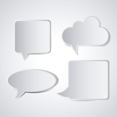 Simge kabarcıklar kümesi. Iletişim. Vektör grafiği