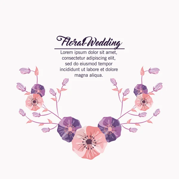 Desenho ícone de flor. Design de casamento floral. Gráfico vetorial — Vetor de Stock