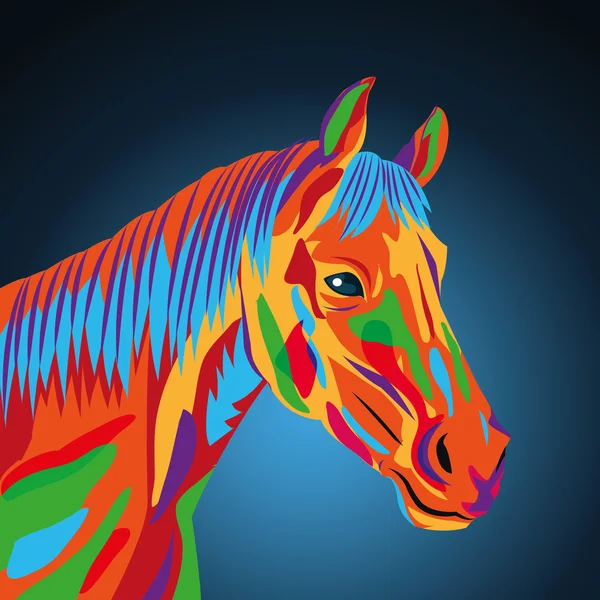 Ícone de cavalo. Animal e design de arte. Gráfico vetorial — Vetor de Stock