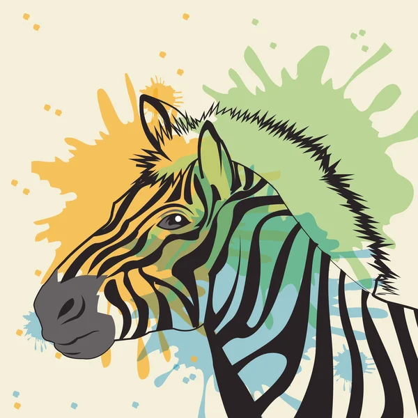 Zebrasymbol. Tier- und Kunstdesign. Vektorgrafik — Stockvektor