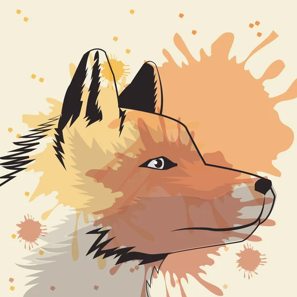 Ícone lobo. Animal e design de arte. Gráfico vetorial — Vetor de Stock