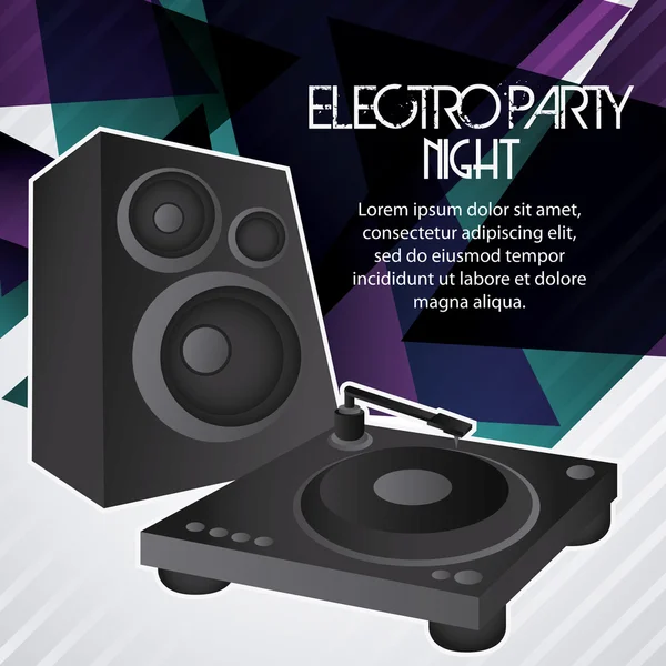 Speaker icon. Electro Party design. Vector graphic — Stock Vector