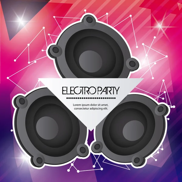 Speaker icon. Electro Party design. Vector graphic — Stock Vector