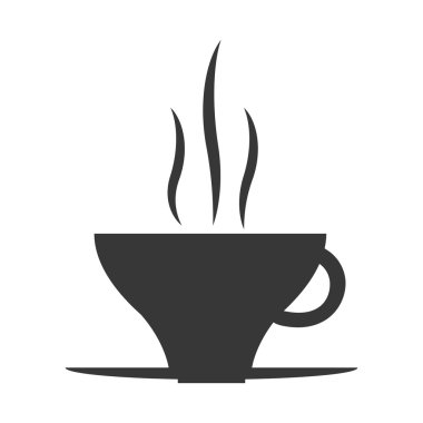 Sıcak kahve Kupası simgesi siluet