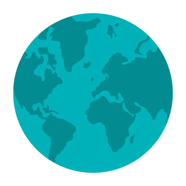Mapa del mundo globo icono de tierra — Vector de stock