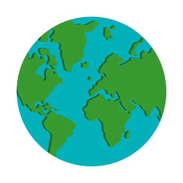 World map globe earth icon — Stock Vector