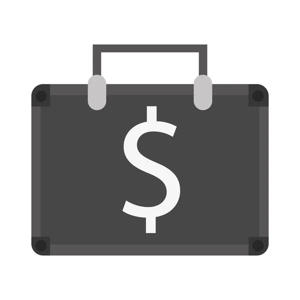 Valigia borsa denaro business simbolo — Vettoriale Stock