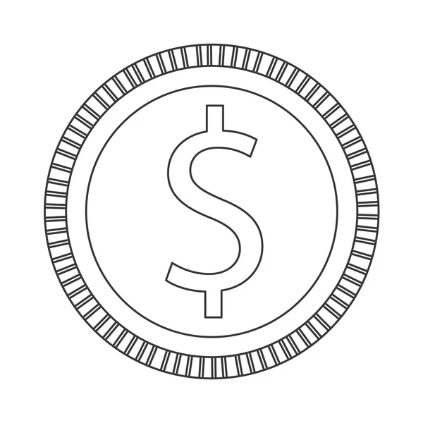 Ikonu symbolu peníze obchodní mince — Stockový vektor