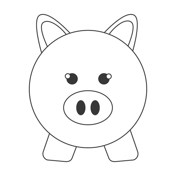 Kumbara domuz tasarruf — Stok Vektör