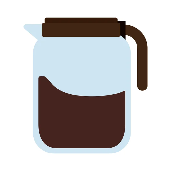 Coffee beverage drink glass jar icon — Stock Vector