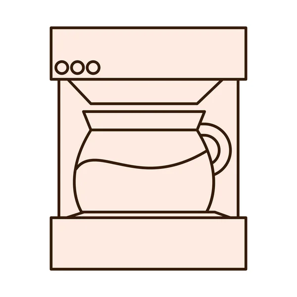 Cafetière machine à boisson chaude — Image vectorielle